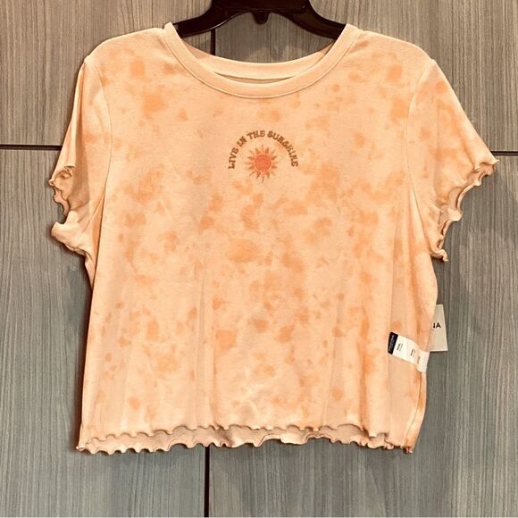 Live in the Sun Cropped Shirt Tie Dye NWT Jrs 3X - Picture 1 of 6